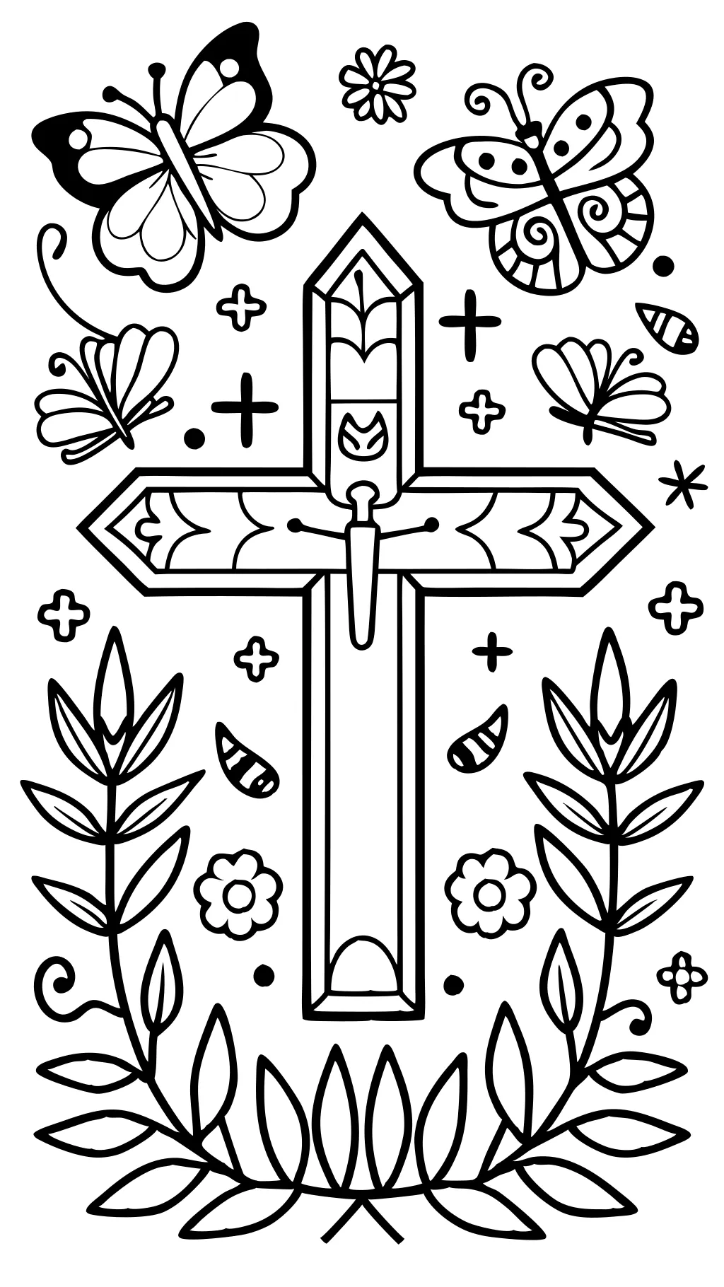 free coloring pages cross